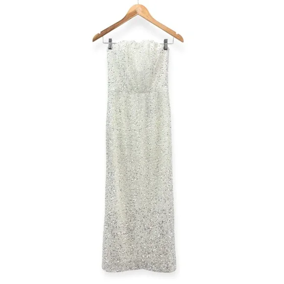NWT Helsi Leslie Strapless Sequin Midi Dress White - Size Small -Retails $395 - Picture 5 of 16